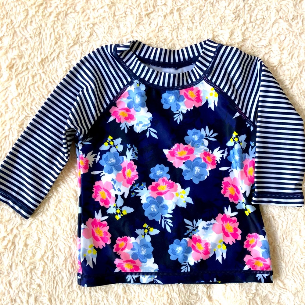 Nautica- Floral Toddler Rashguard- 24M